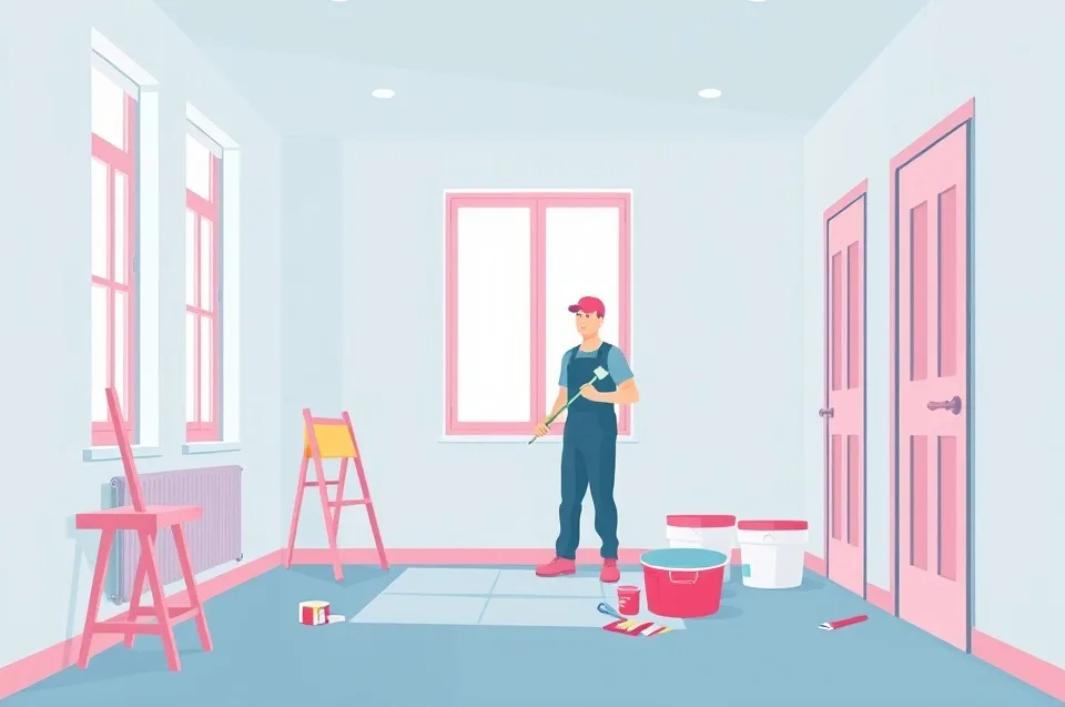 Intérieur rénové après travaux de peinture à Chauny